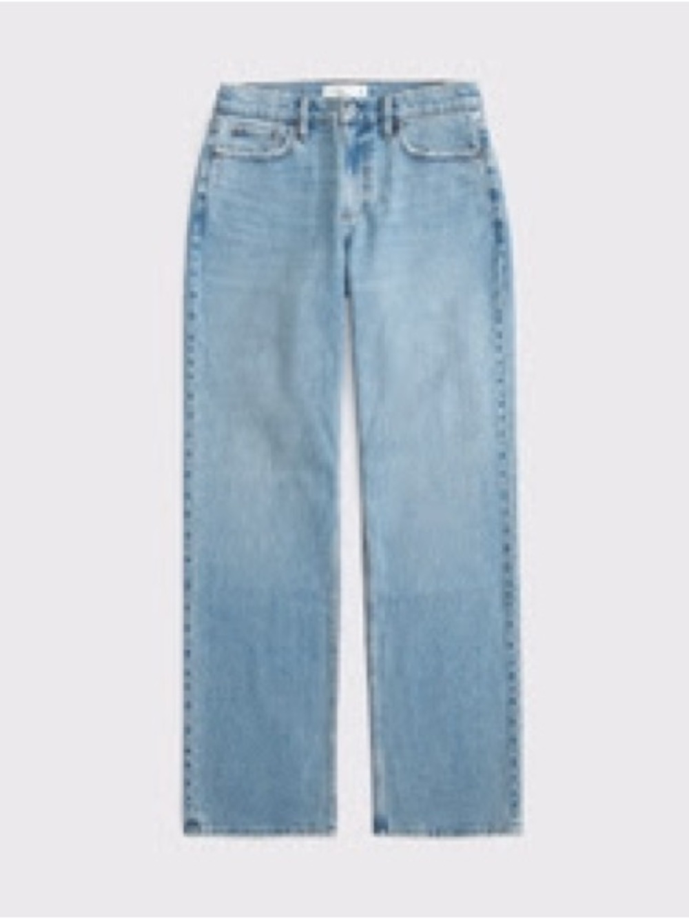 A&F curve love low rise baggy jeans - medium tinted wash